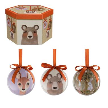 House of Seasons Coffret cadeau Boules de Noël - Orange, Vert clair product