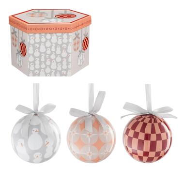 House of Seasons Coffret cadeau Boules de Noël - Pêche, Gris product