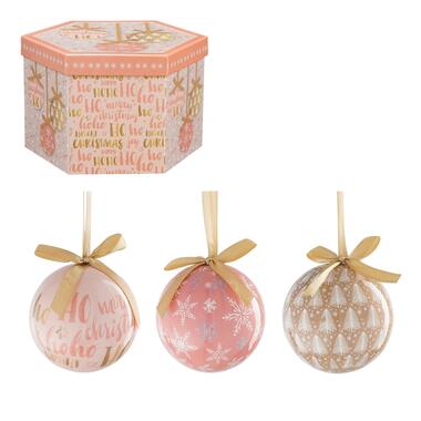 House of Seasons Coffret cadeau Boules de Noël - Pêche, Rose product