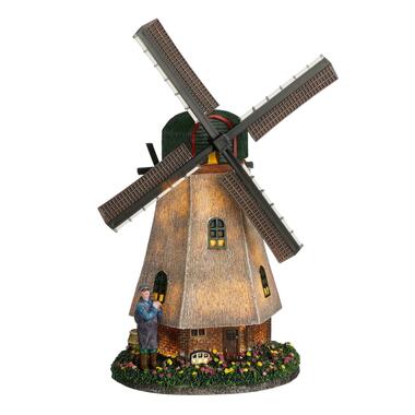 LuVille Kerstdorp Miniatuur Zaanse Molen - L20 x B14 x H28 cm product