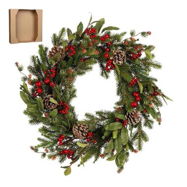 House of Seasons Austin Kerstkrans - Ø50 cm - Groen product