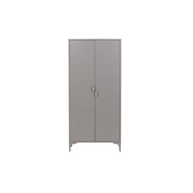 Hioshop Piring armoire de rangement 2 portes gris clair product