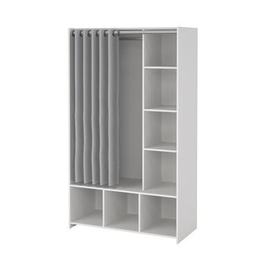 Hioshop Kit armoire de rangement avec rideau gris clair product