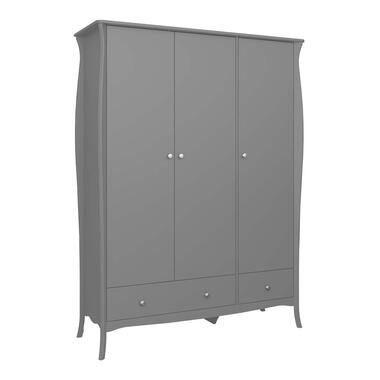 Hioshop Simon armoire de rangement 2 tiroirs 3 portes gris product