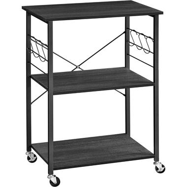 ACAZA - Chariot de cuisine - Chariot de service - 89 x 60 x 40 - Noir product