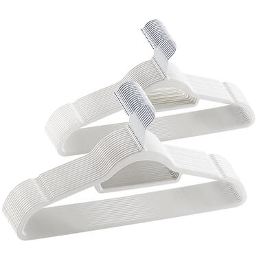 Set de 50 cintres en velours, cintres ultra-fins avec anti-dérapant, Blanc product