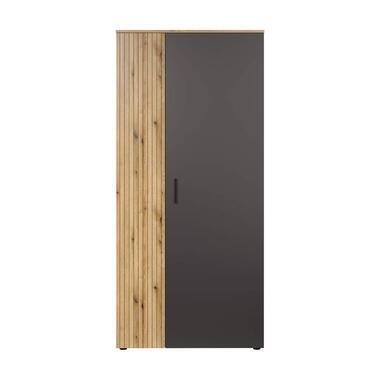 Hioshop Esteban armoire de rangement gris, chêne décor product