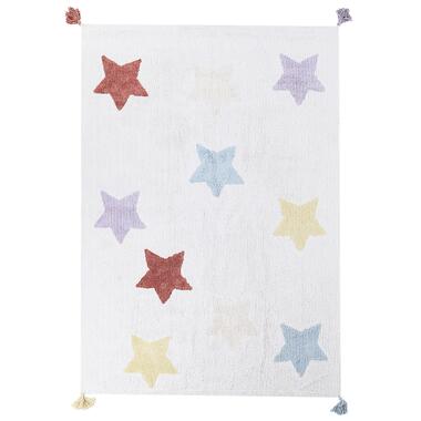 Tapis enfant avec motif étoiles en coton multicolore 140 x 200 cm MEREVI product