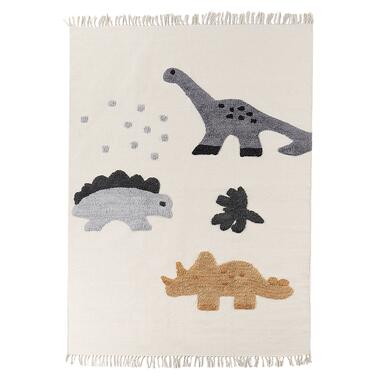 Tapis enfant avec motif dinosaures en coton beige 140 x 200 cm GHARTA product