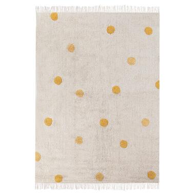 Tapis enfant en coton beige et jaune 140 x 200 cm DARDERE product