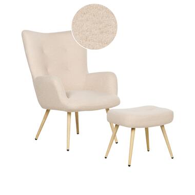 Fauteuil à oreilles VEJLE Bouclé Beige product