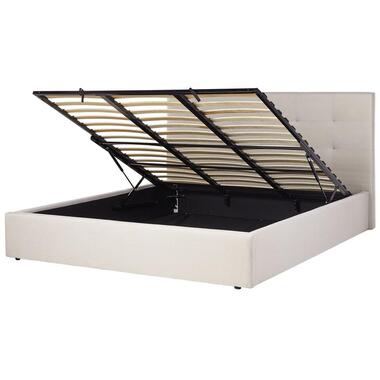 Lit avec coffre de rangement LORIENT 180 x 200 cm Tissu Beige product