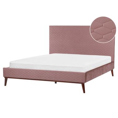 Lit double en velours rose 160 x 200 cm BAYONNE product