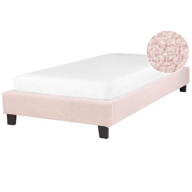 Lit simple en bouclé 90 x 200 cm rose clair ROANNE product