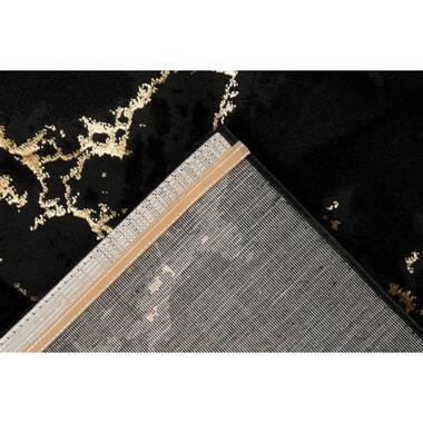 Fashion Marbre - Poil ras Tapis - Design - Noir Goud - 200x290 CM product