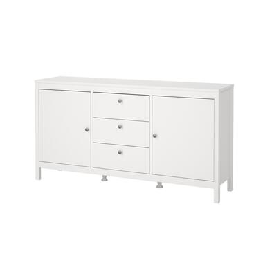 Hioshop Madrid buffet 2 portes 3 tiroirs blanc product