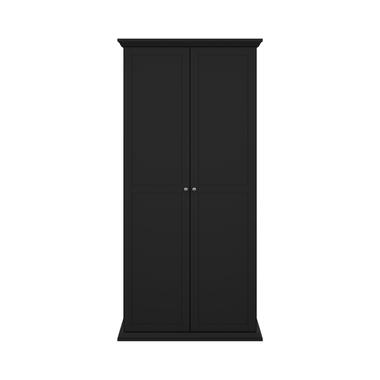 Hioshop North armoire de rangement 2 portes noir mat product