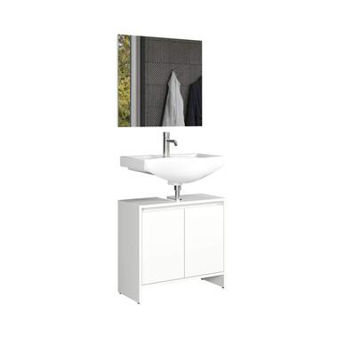 Hioshop Basix ensemble de meubles de salle de bains blanc product