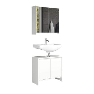 Hioshop Basix ensemble de meubles de salle de bains blanc product