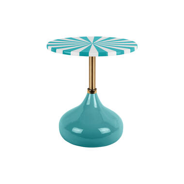 Leitmotiv - Bijzettafel Candy Swirl - Turquoise blue & white product