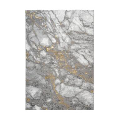 Fashion Marmer - Laagpolig Vloerkleed - Grijs Goud - 200x290 CM product