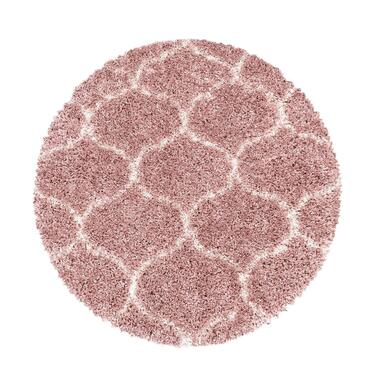 Opera Soft Shaggy Ronde Pile Haute Tapis Rose - 160 CM Ronde product