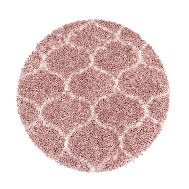 Opera Soft Shaggy Ronde Pile Haute Tapis Rose - 200 CM Ronde product