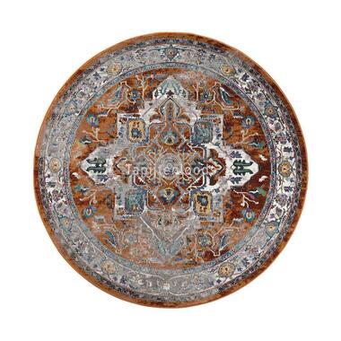 Picasso Castana Vintage Rond Vloerkleed Terra / Multi Laagpolig - 200 CM ROND product