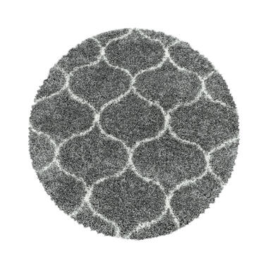 Opera Soft Shaggy Rond Hoogpolig Vloerkleed Grijs - 200 CM ROND product