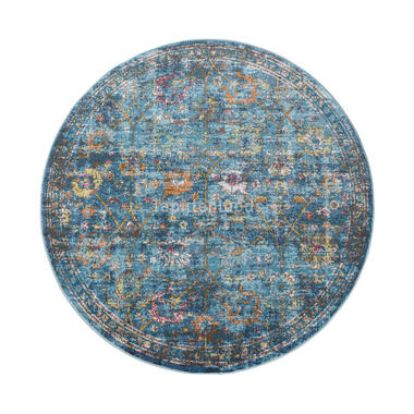 Picasso Sarough Vintage Rond Tapis Blauw Laagpolig - 300 CM ROND product