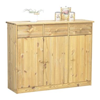 Hioshop dressoir Nelly - 3 deuren - gebeitst product