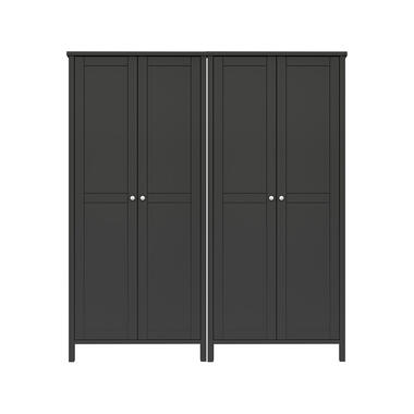 Hioshop Tromsø armoire de rangement 4 portes couleur café product