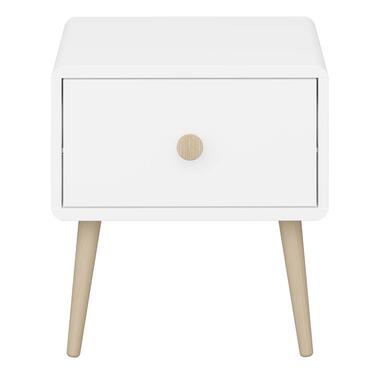 Hioshop Gaia table de nuit 1 tiroir blanc product