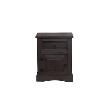 Hioshop New Mexico Table de chevet- largeur 53 cm- hauteur 66 cm- avec 1 product