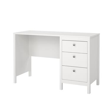 Hioshop Madrid bureau 3 tiroirs blanc product