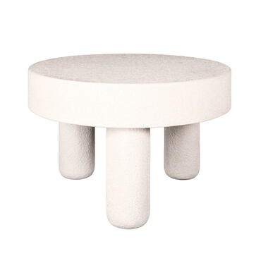 Salontafel Rond - Wit Marmer Composiet - 80x80x51cm - Bulky Stone product