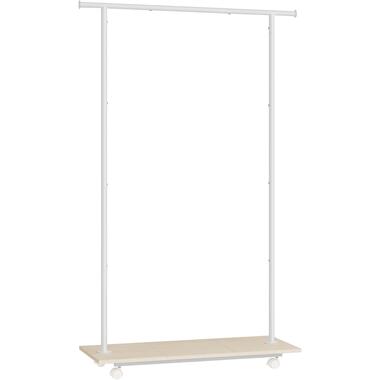 Acaza Porte-vêtements - Porte-vêtements sur roulettes - 160x98,5x35 cm - Blanc product