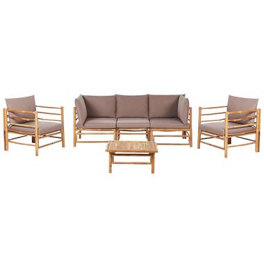 CERRETO - Loungeset 5-zits - Taupe - Bamboe product