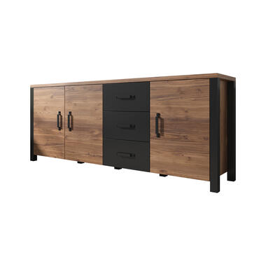 Meubella Dressoir Olivia - Zwart - Eiken - 192 cm product