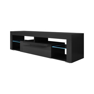 Meuble TV Fancy - Noir - 140 cm - Avec LED product