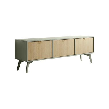 Meuble TV Essence - Vert - Chêne clair - 158 cm product