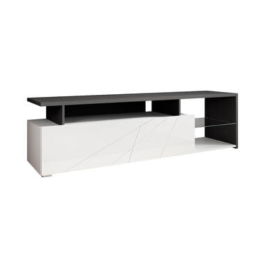 Meuble TV Colin - Blanc - Chêne noir - 170 cm product