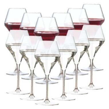 OTIX Verres à Vin Set, Verres à Vin Rouge 370 ml, Verres à Vin Blanc 270 ml product