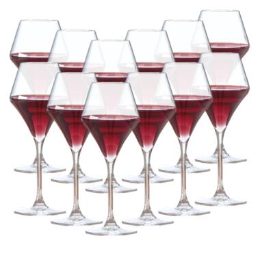 OTIX Verre à Vin Rouge, Verre à Vin Rouge 370 ml, Set de 12, Cristal product