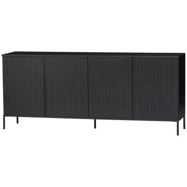 WOOOD Exclusive New Gravure Dressoir - Grenen - Zwart - 85x200x44 product