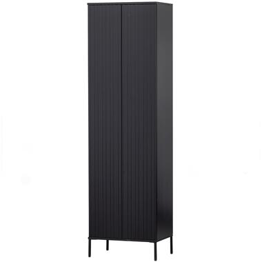 Armoire Avec Tiroir - Pin - Noir - 210x60x42 - WOOOD Exclusive - New Gravure product