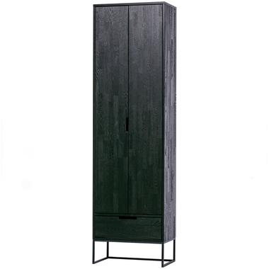 Armoire Chandre - Brosse - Noir - 210x60x36 - WOOOD Exclusive - Silas product