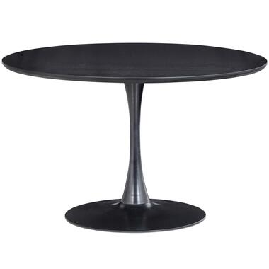 WOOOD Sammy Ronde Eettafel - MDF/staal - Zwart - 75x120x120 product