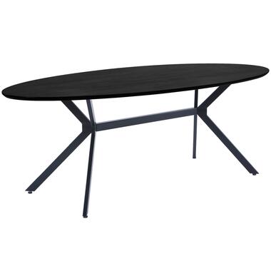 BRUNO TABLE À MANGER OVALE MDF NOIR 220x100CM product