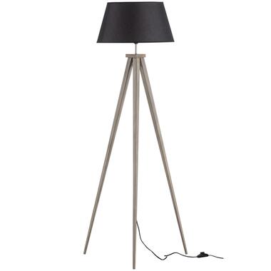 WOOOD Exclusive Omar Vloerlamp - Bamboe/Stof - Zwart - 153x60x50 product